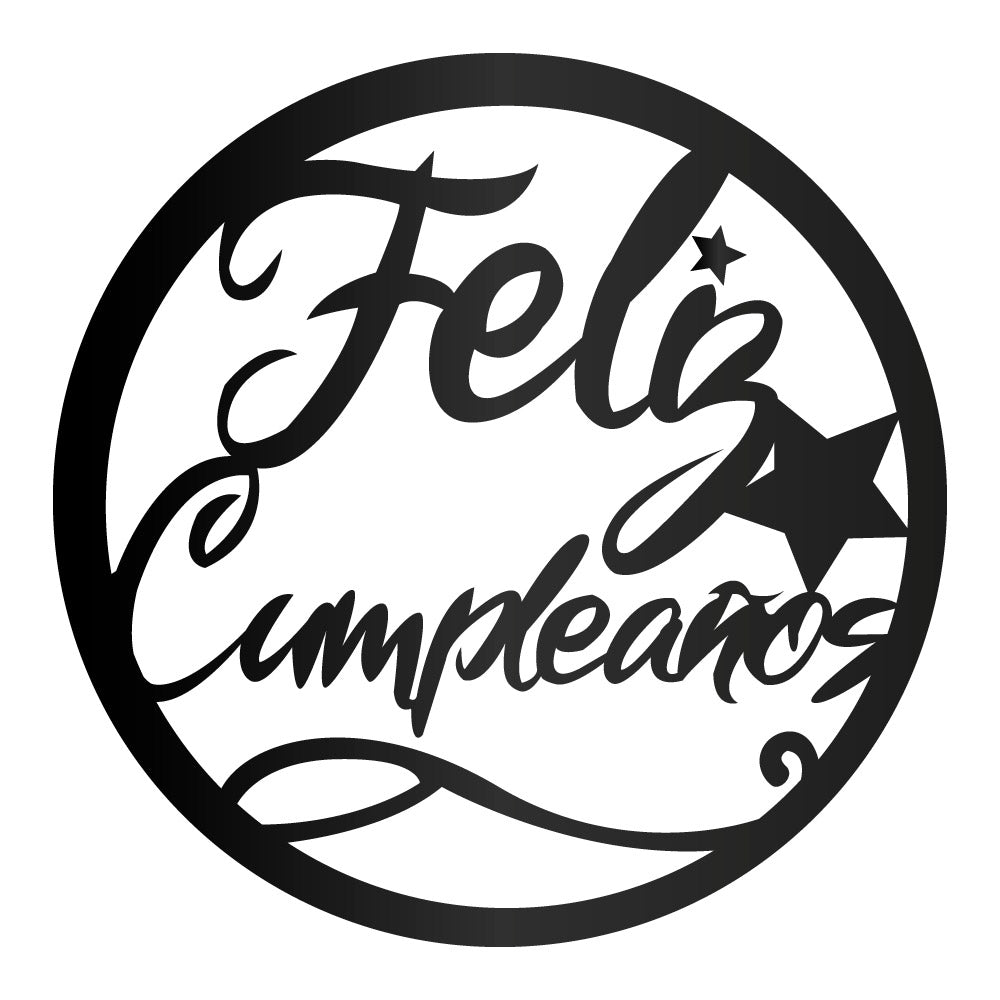 Letrero Redondo Feliz Cumpleaños x und Productos para