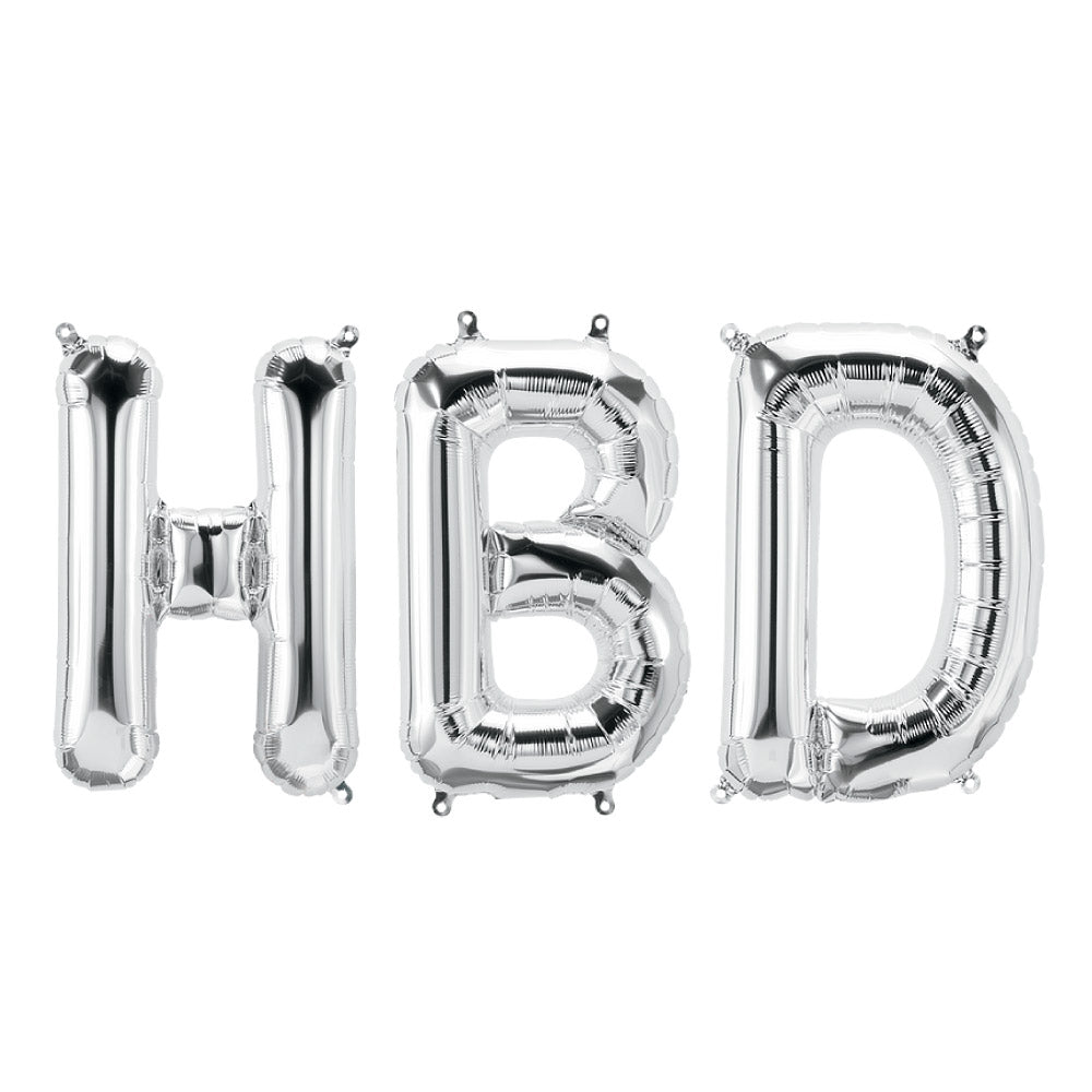 Letras Metalizadas HBD Plateado 32