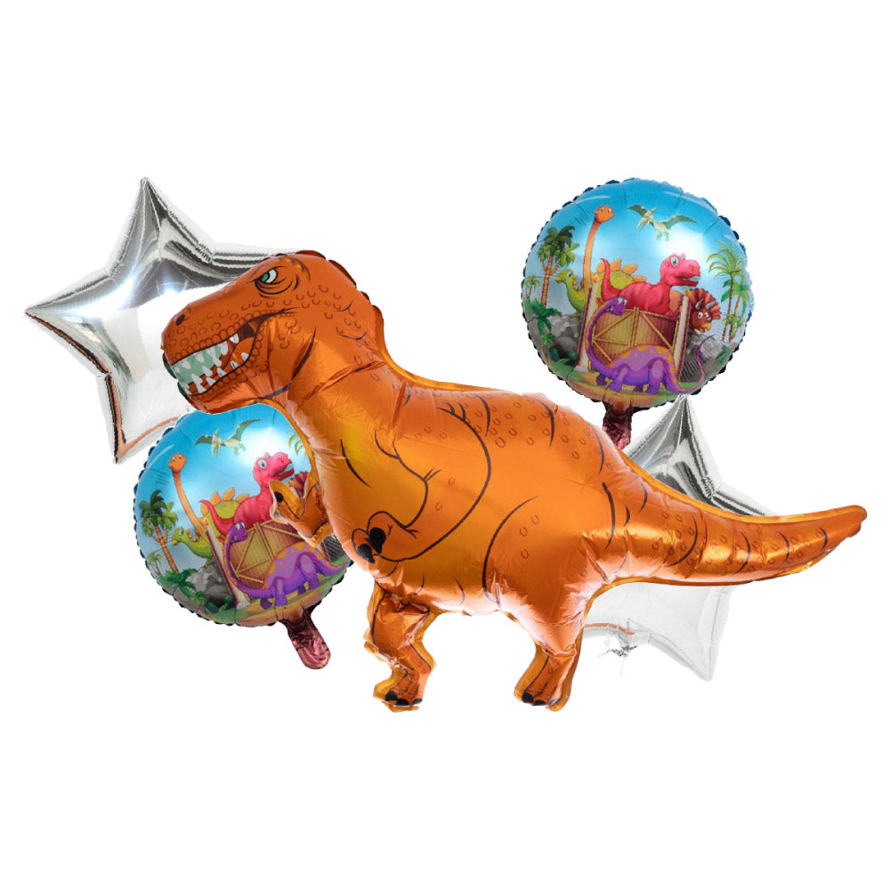 Kit Metalizado Tiranosaurio Rex x 5 Und
