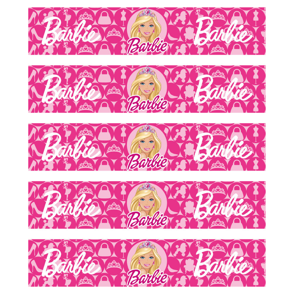 Sticker Barbie Princesas para Botella x 10 und Todo para fiestas